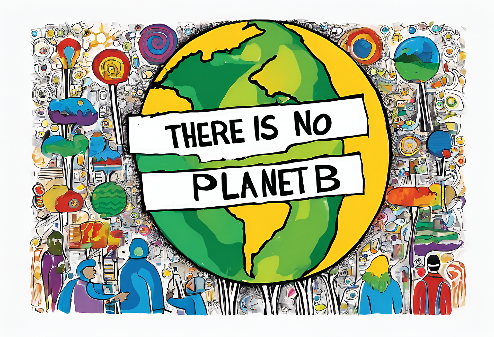 Planet Earth with the words "There is no planet B"