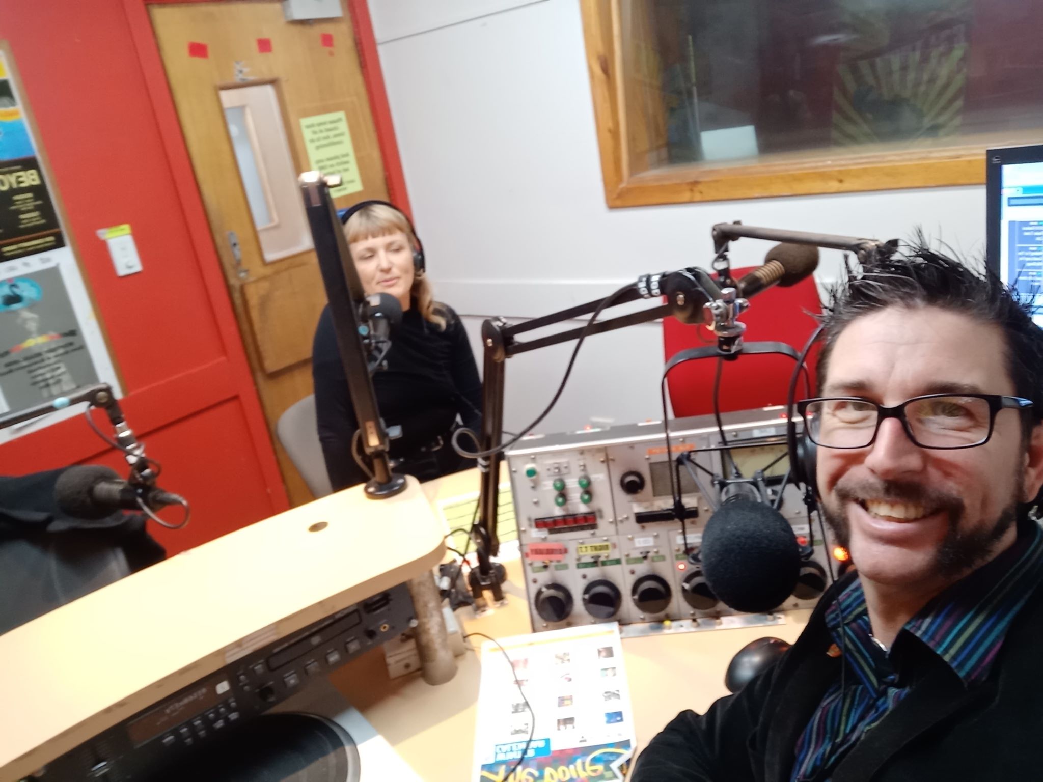Phil and Claire in the 3CR studio