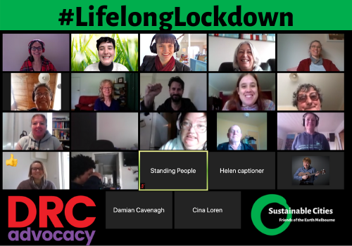 People take action as part of the #LifeLongLockdown campaign
