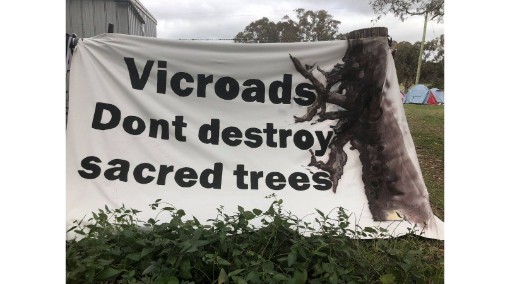 Banner: Vicroads Don't destroy sacred trees