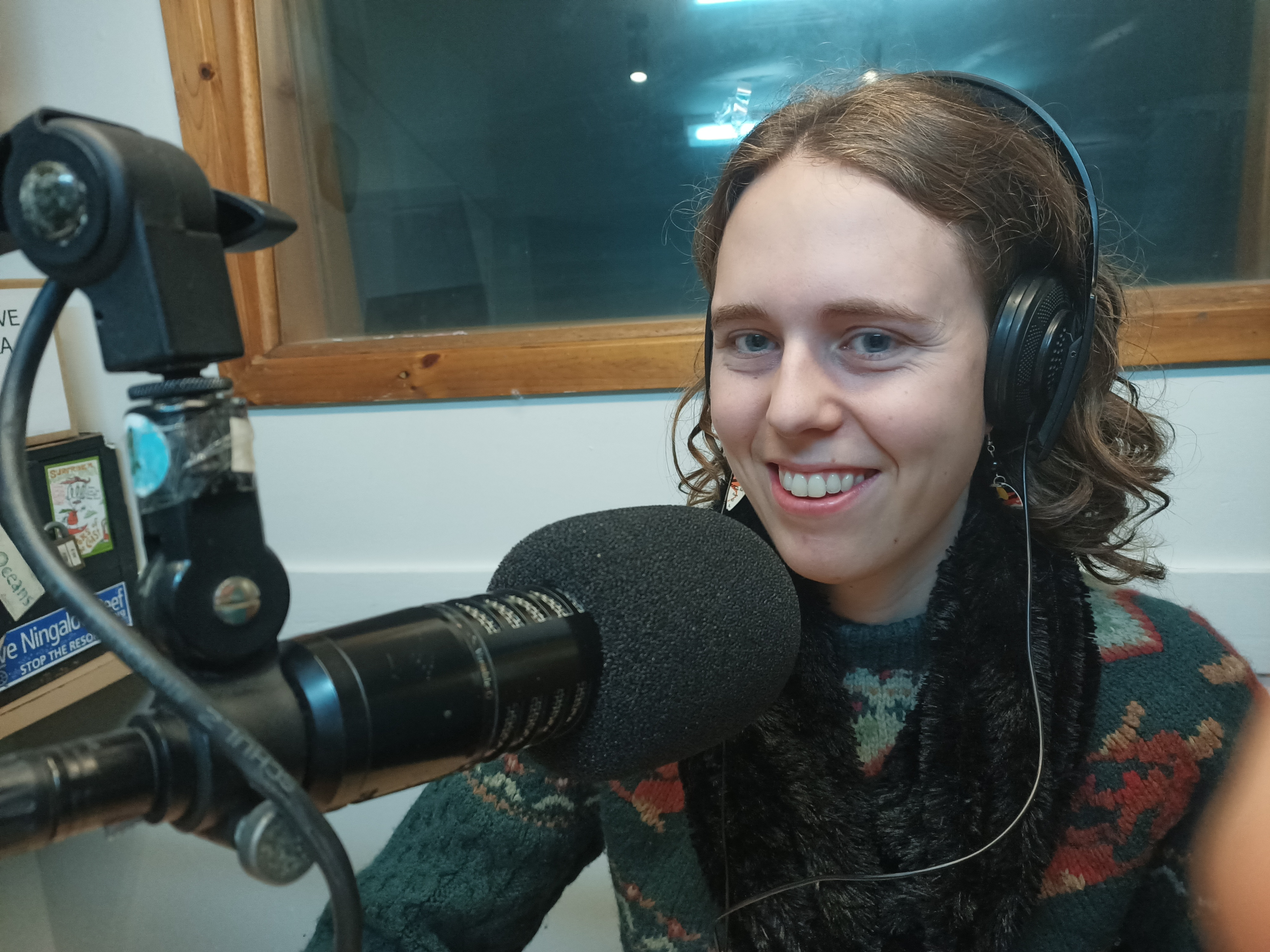 Anna Langford from Friends of the Earth in the 3cr Studio