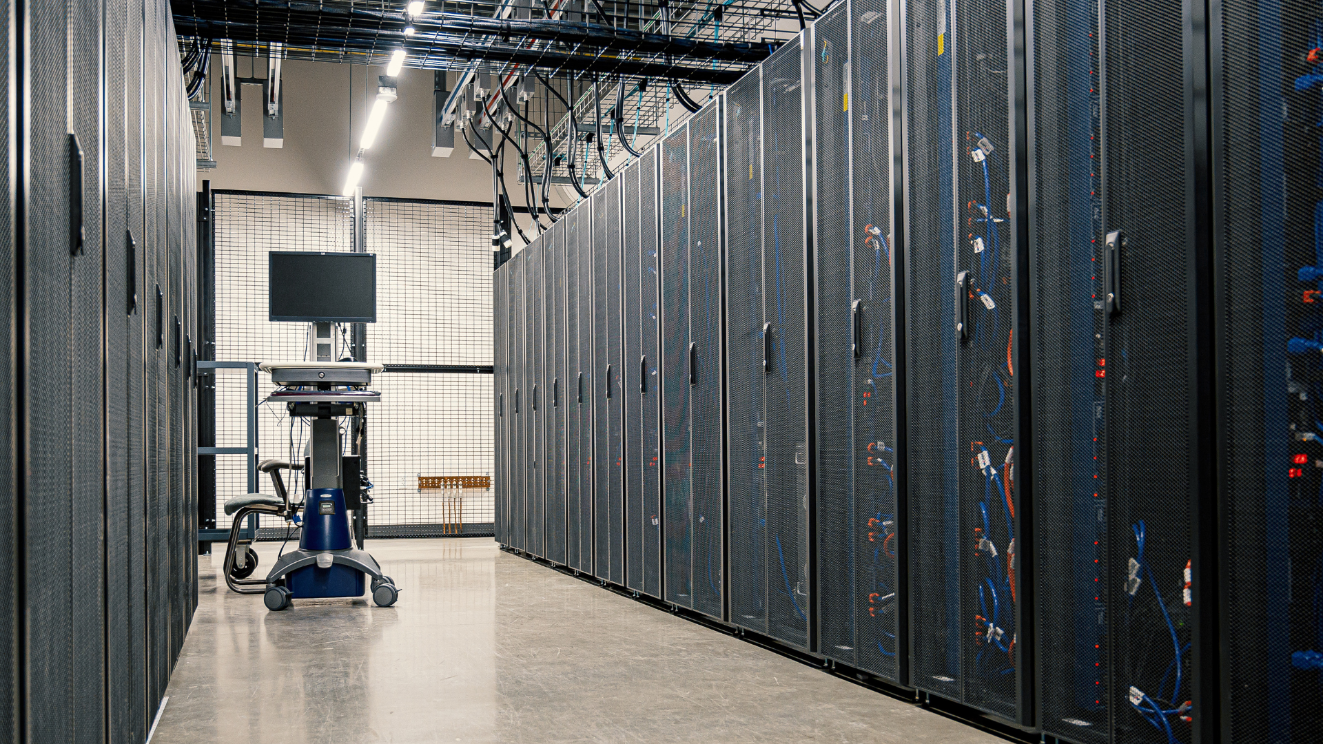 Image of the interior of a data centre
