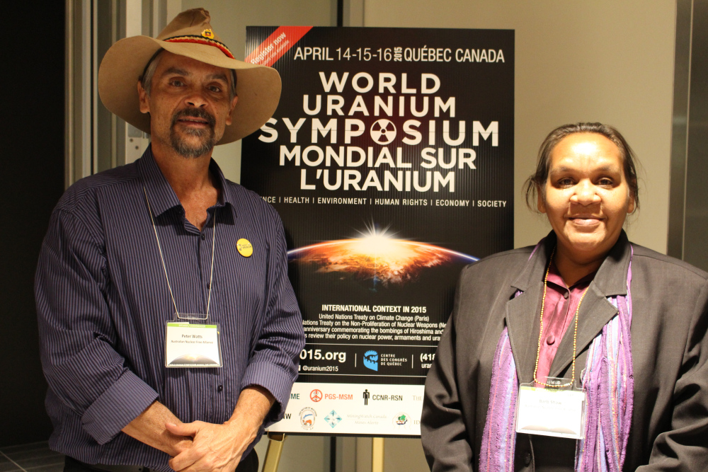 Co-Chairs of ANFA, Peter Watts & Barb Shaw at the World Uranium Symposium