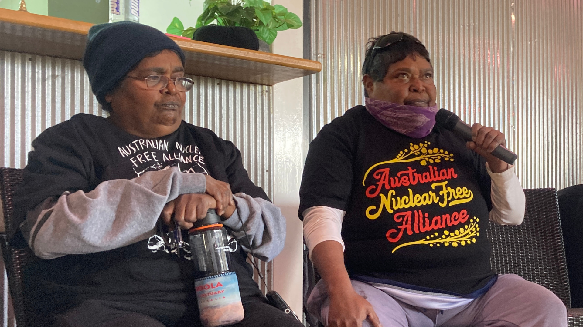 Adnyamathanha representatives at ANFA Lesley and Diedre Coulthard.