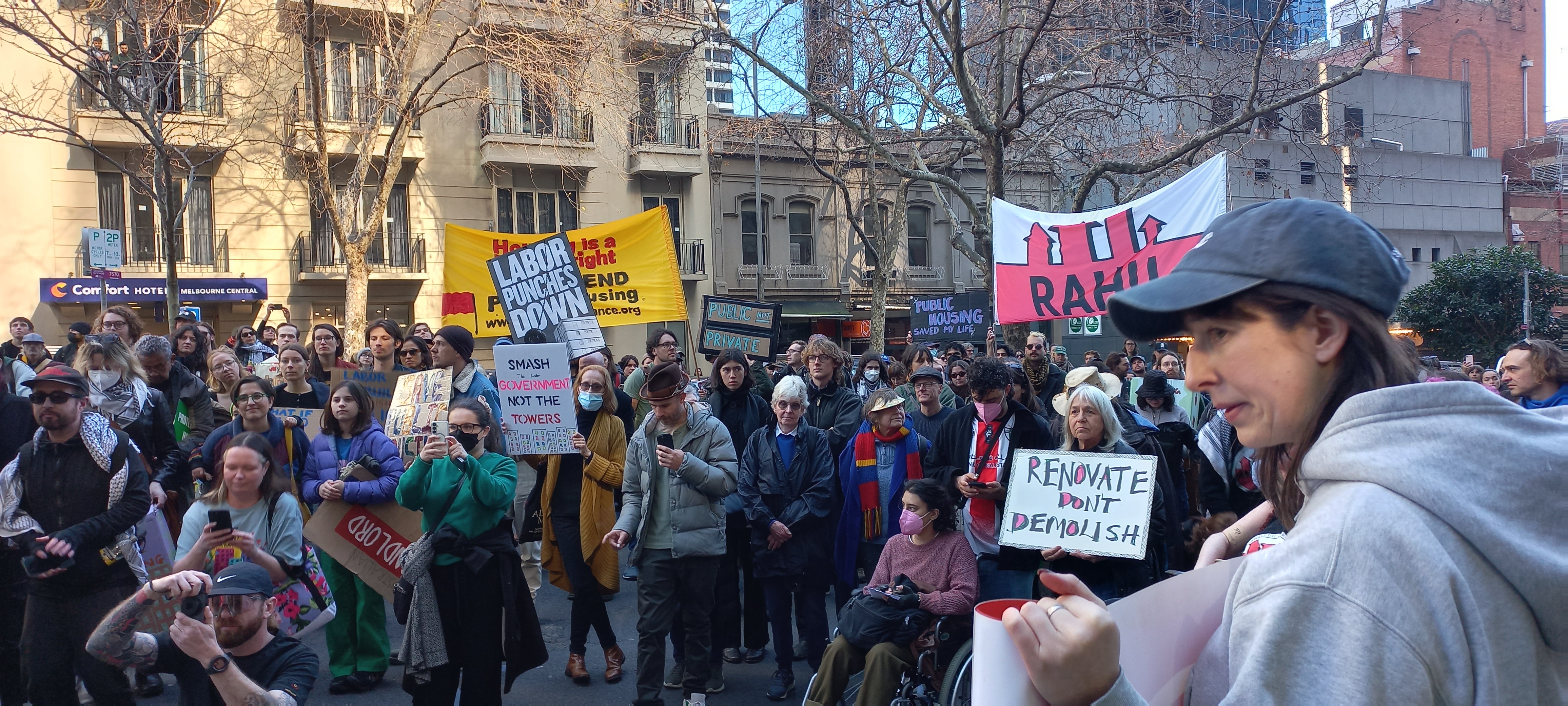 Save Public Housing Rally Naarm 2-8-2025