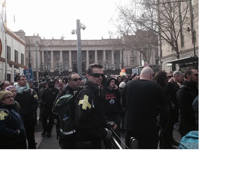 Street Medics at Melbourne July 18 Anti Fascist Rally