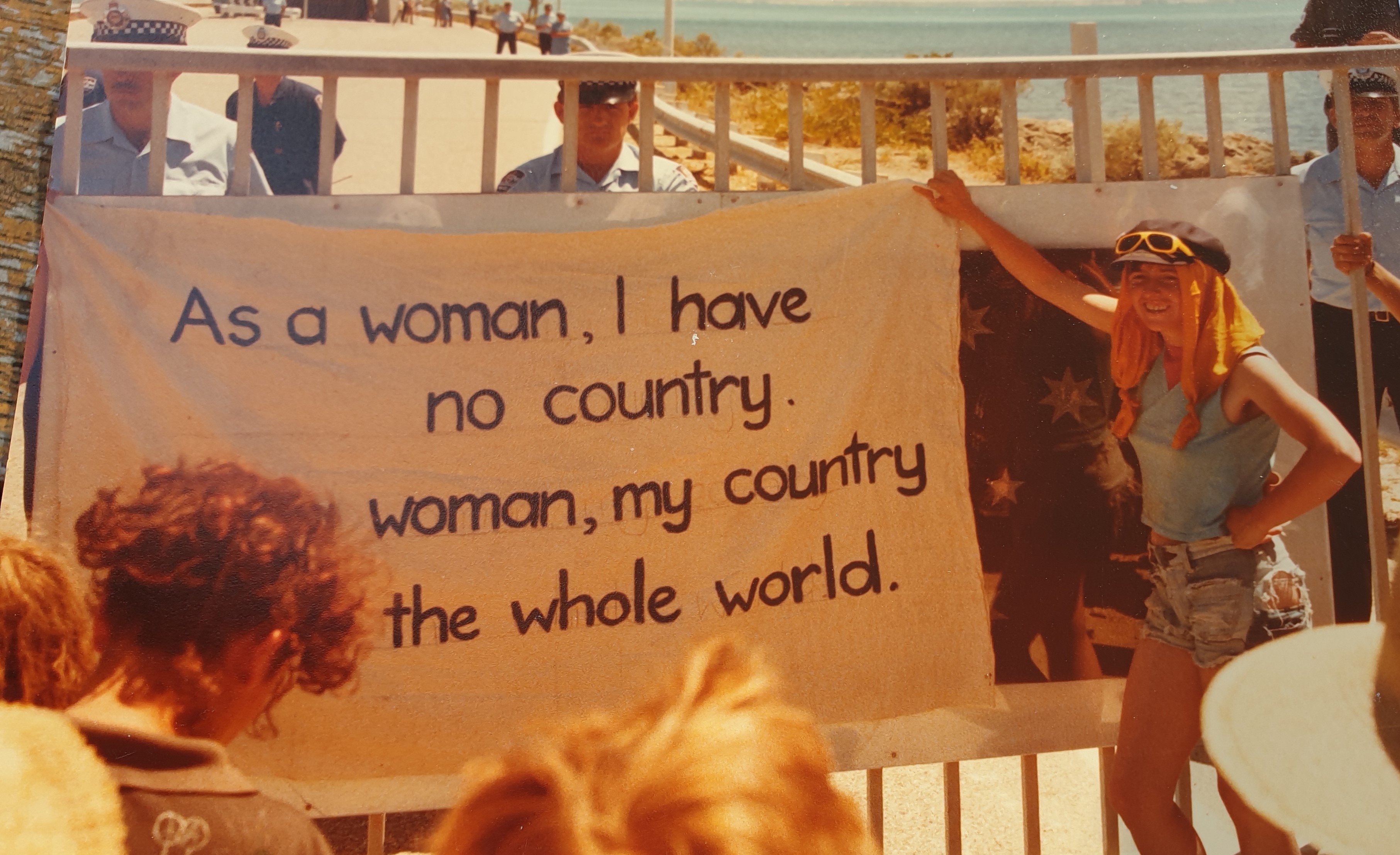 Lesbians protesting in Cockburn Sound in 1984 