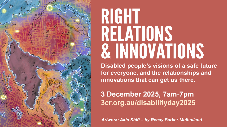 3CR Disability Day. Artwork: Akin Shift – by Renay Barker-Mulholland.