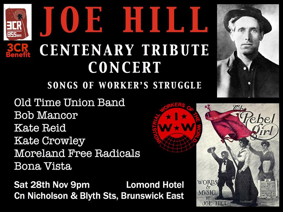 Joe Hill Tribute Benefit for 3CR