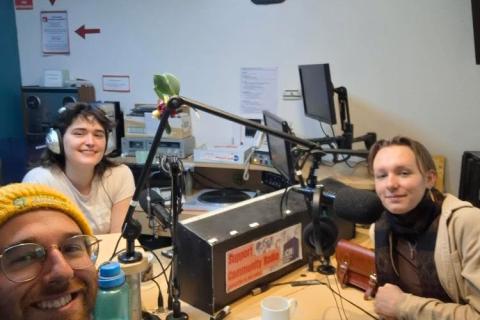 An Image of Amy and Urban Guerrillas in the 3CR Studio