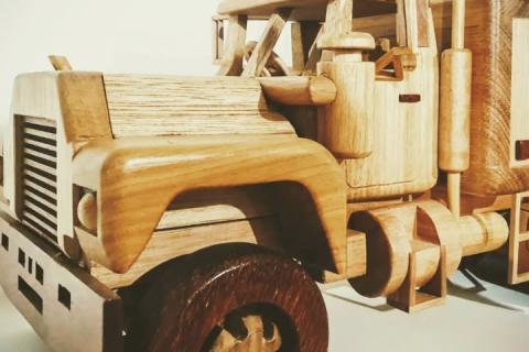 Wooden Truck Sculpture from Orbost Arts Centre