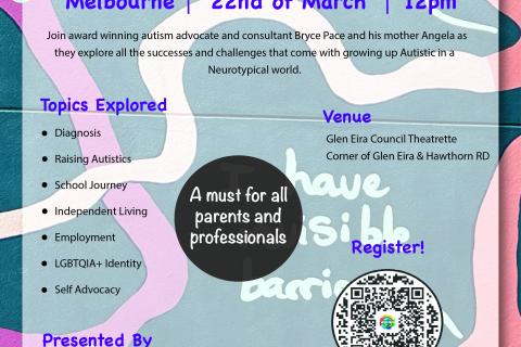Flier for Growing up Autistic in a Neurotypical World