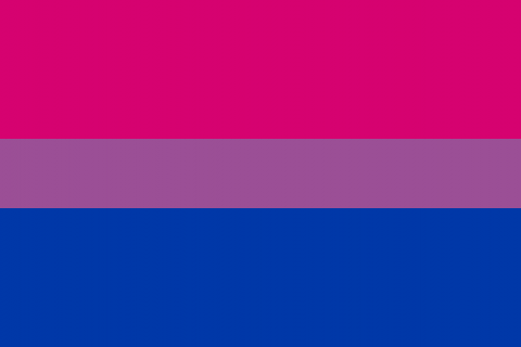 Bi colours pink purple blue