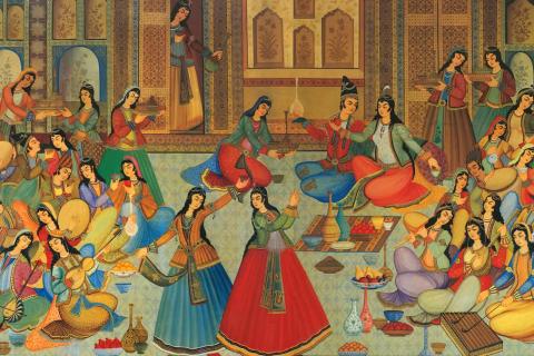 Arabic dancing scene