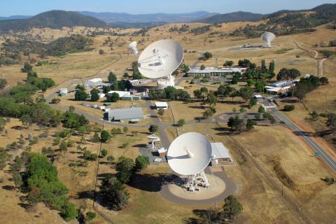 Aerial view of the Canberra Deep Space Communication Complex