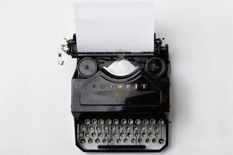 Old fashioned mechanical typewriter