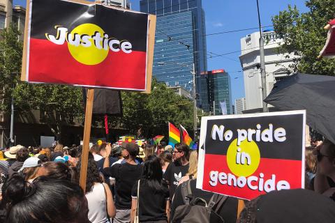 Invasion Day rally - Justice and No Pride in Genocide