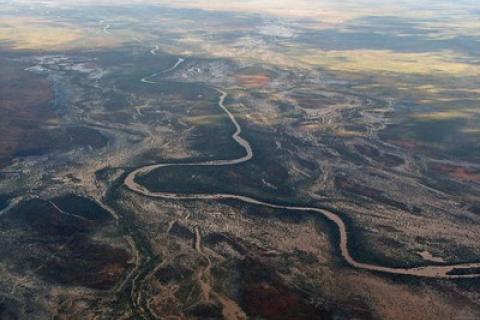 Aerial image of the Fitzroy river and the Kimberley Floodplain by yaruman5 is licensed under CC BY-NC-ND 2.0.