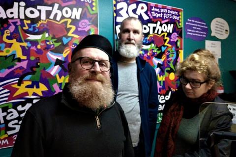 Val, Steve and Chris, half of the original YarraBUG Radio crew that started way back in 2008 on 3CR Community Radio