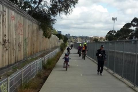 What the Box Hill to Ringwood Trail is looking like on a daily basis this photo was at 10am Monday morning, it is a non-stop mix of walkers, cyclists (young and old), roller bladers etc