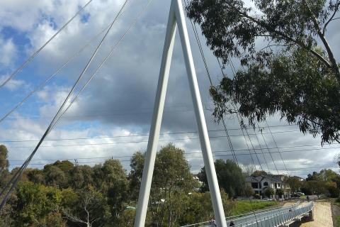Hey look, a brand spankin' new bridge over the Merri Creek