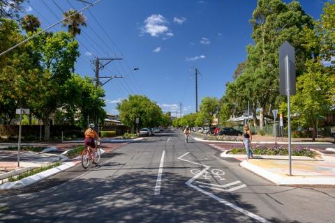 Rugby Porter Bikeway, Unley. Image credit: Australian Walking and Cycling Conference