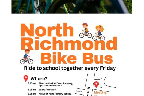 Stonnington TAC Light Insights Trial + North Richmond Bike Bus. Images supplied.