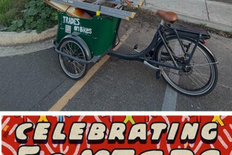 Tradies on Bikes, Thornbury / 3CR celebrates 50 years in 2026. Image supplied.