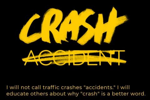 Transportation Alternatives: Crash not accident pledge