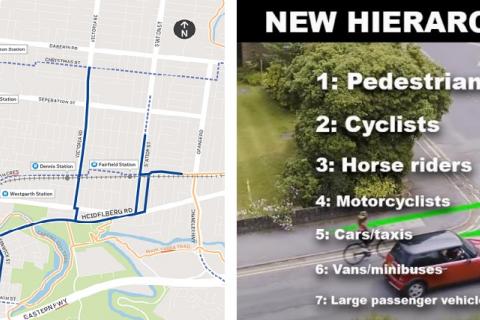 New cycling infrastructure trials + UK hierarchy of priority for road users