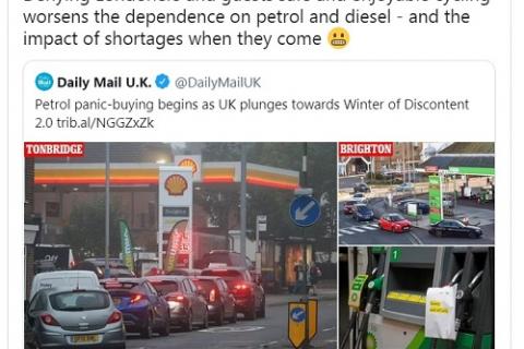 'Denying Londoners and guests safe and enjoyable cycling worsens the dependence on petrol and diesel - and the impact of shortages when they come'