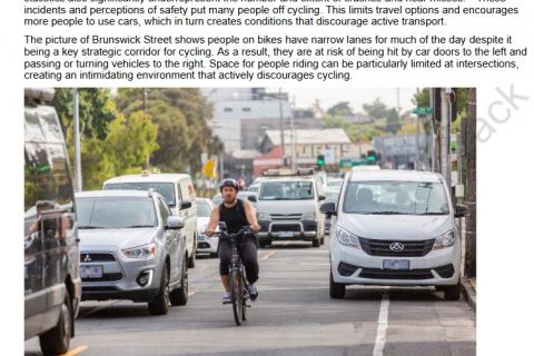 Cycling in Yarra: Moving Forward, Yarra Council draft transport strategy, page 25