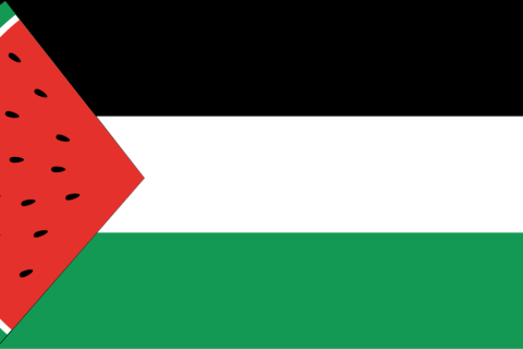 Palestine Flag With Watermelon