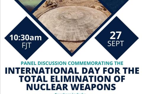Poster for panel discussion commemorating the International Day for the Total Elimination of Nuclear Weapons
