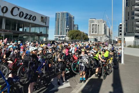 Critical Mass event in Footscray. Image: Critical Mass Melbourne Facebook