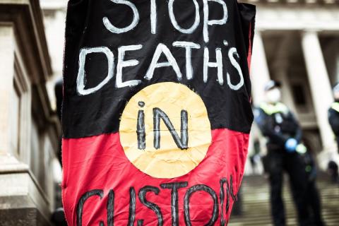 Stop Black Deaths in Custody. Image: The Guardian