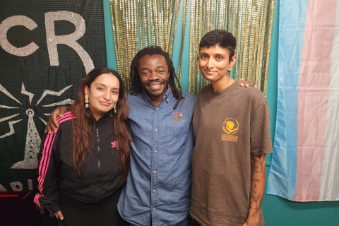 Inez, Demi Adejuyigbe and Priya in 3CR's Studio 1.