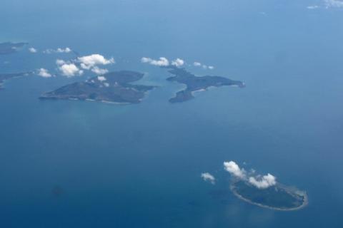 An aerial photograph of the Torres Strait archipelago.