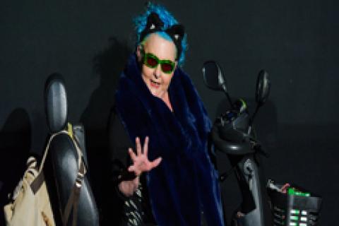 Kath Duncan using a wheelchair.