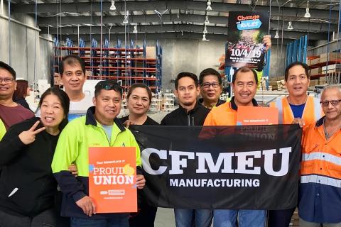 Manufacturing workers - Union members