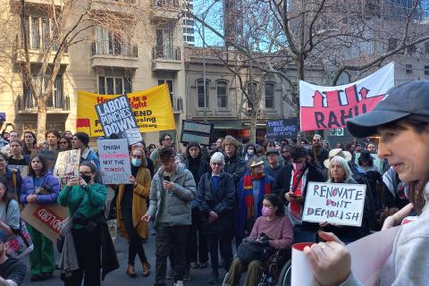 Save Public Housing Rally Naarm 2-8-2025