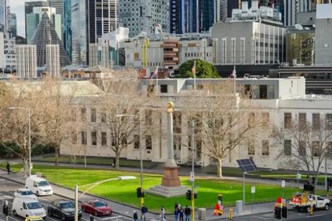 Site of new Workers' Memorial beside 8 Hr Monument