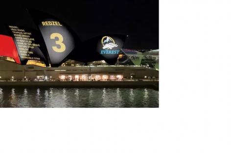 Sydney Opera House a bill board for racing