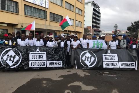 The 43 Madagascan dockers, sacked by ICTSI for joining a union