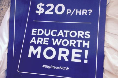 Educators fair pay sign