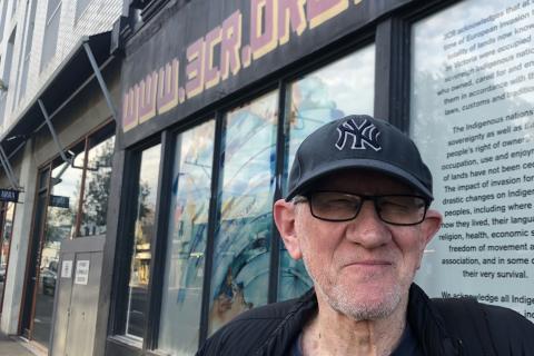 Grant Caldwell outside 3CR