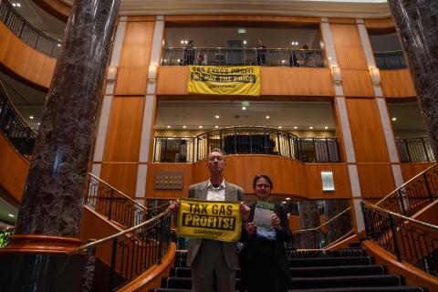 Greenpeace Take  Public Action Against GAS. Photo Supplied