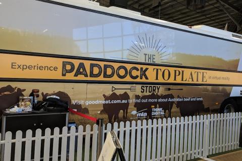 'Paddock to Plate' virtual reality experience at the Royal Melbourne Show 2018. Photo by Betty Melon