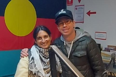 Sheena and Nick in the 3CR studio