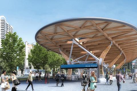 Anzac Train Station on a sunny day